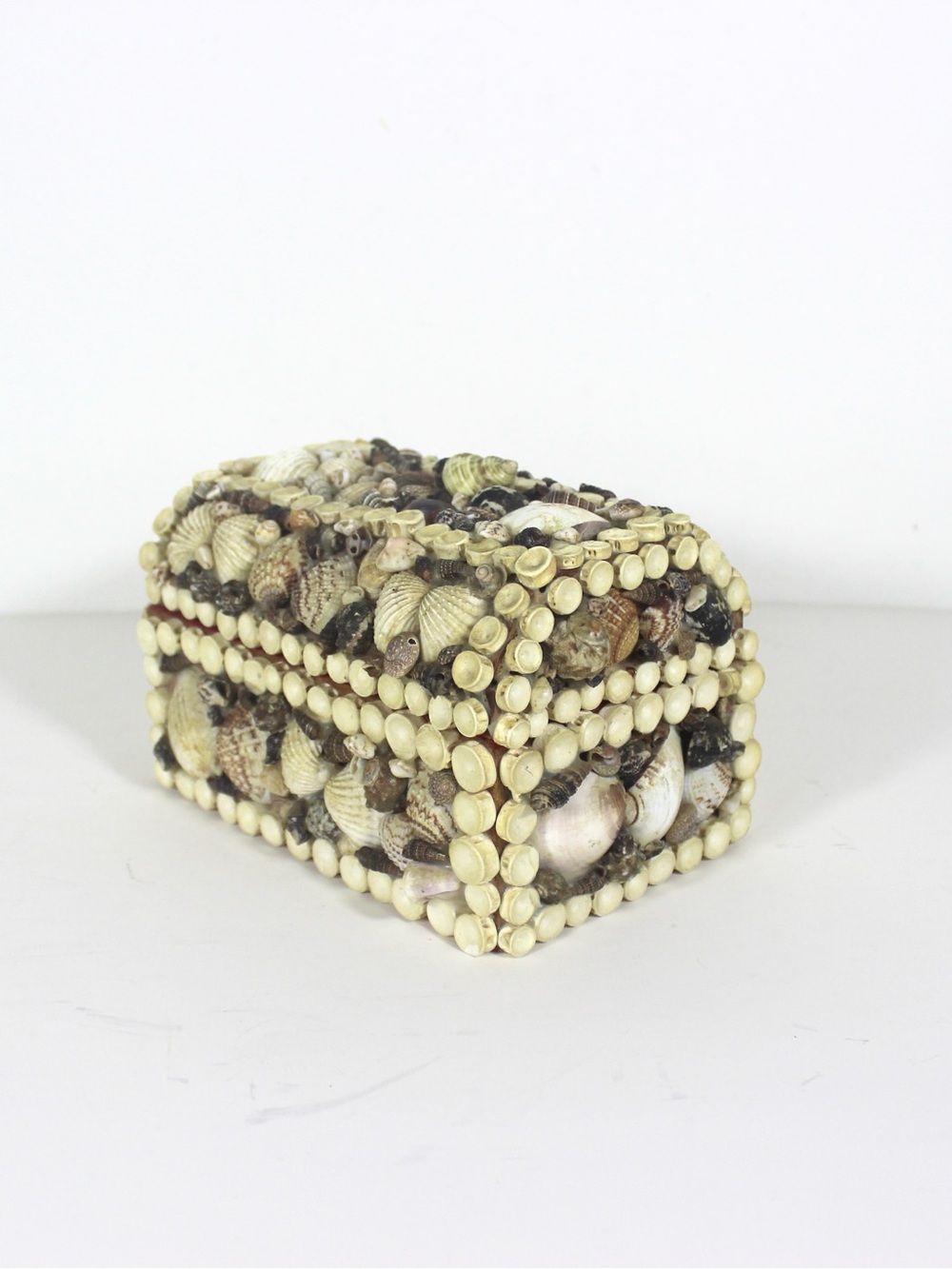 Vintage Shell Encrusted Jewellery Box